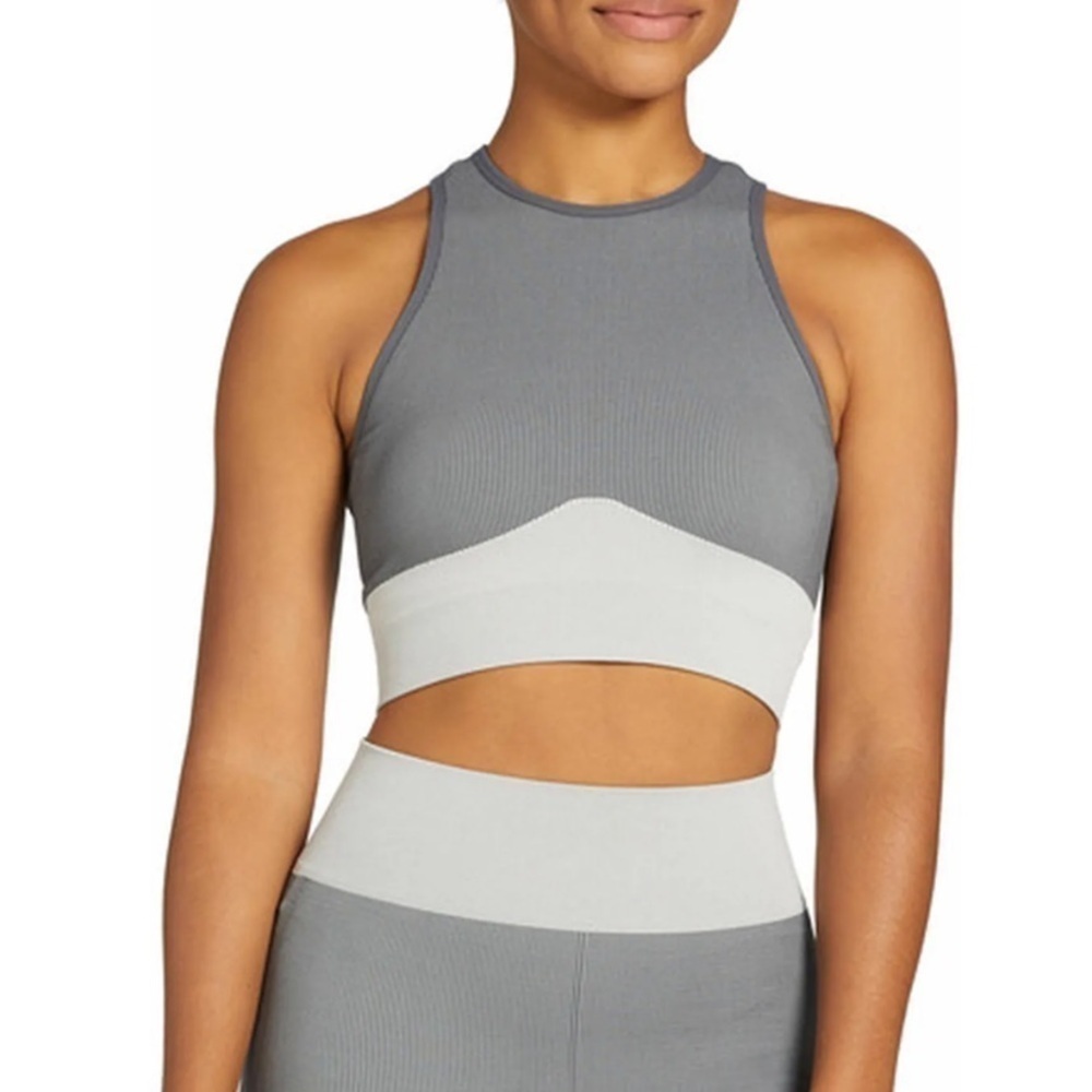 DSG X Twitch + Allison Seamless Sports Bra M Carbon Grey Oat Milk